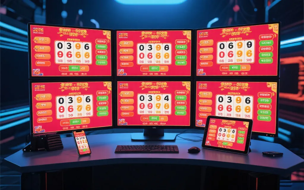多种设备同时显示开奖号码,象征信息多元且互联